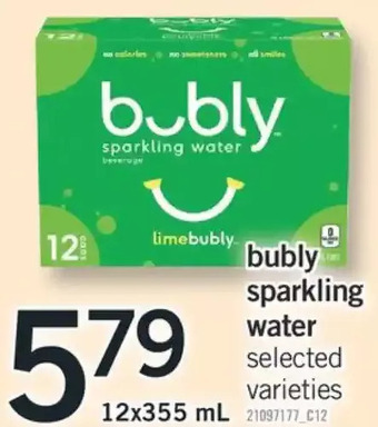 Fortinos Bubly sparkling water offer