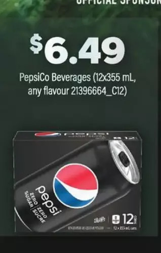 Fortinos Pepsico beverages offer