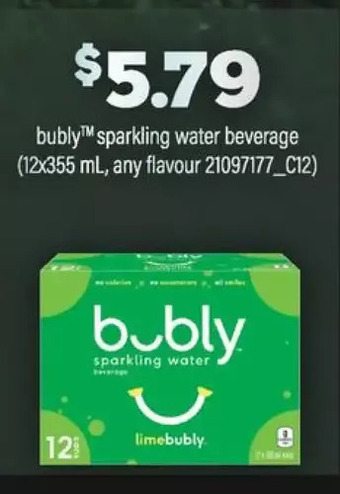 Fortinos Bubly sparkling water beverage offer