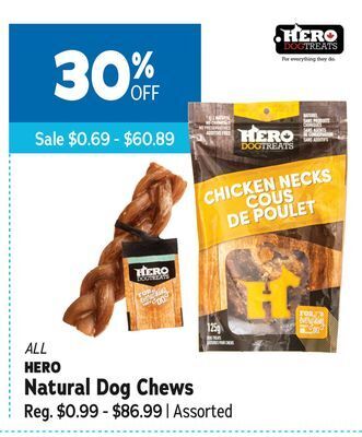 Ren’s Pets Depot All hero natural dog chews offer