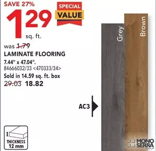 Lowe's Mono serra laminate flooring offer