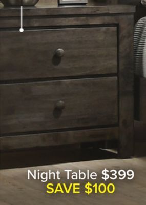 Leon's Cabin night table - grey offer