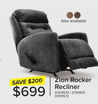 Leon's Zion rocker recliner - slate offer