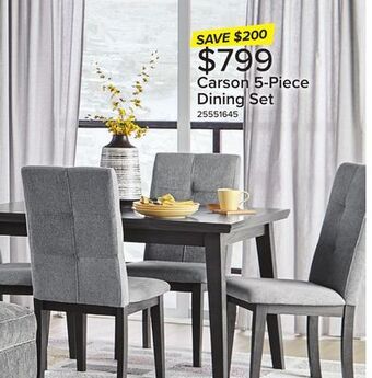 Leon's Carson 5-piece dining set - grey offer