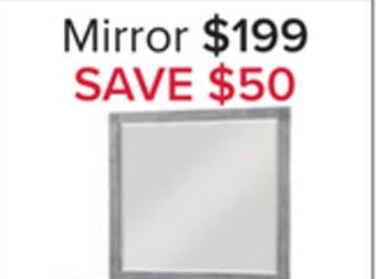 Leon's Copeland mirror - wire-brushed grey offer