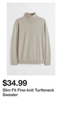 H&M Slim fit fine-knit turtleneck sweater offer