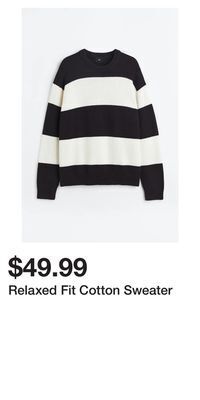 H&M Relaxed fit cotton sweater offer