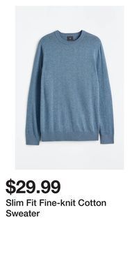 H&M Slim fit fine-knit cotton sweater offer