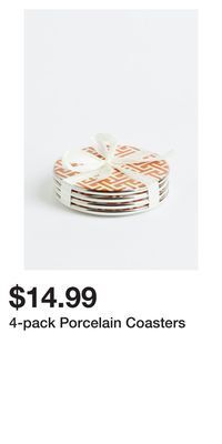 H&M 4-pack porcelain coasters offer