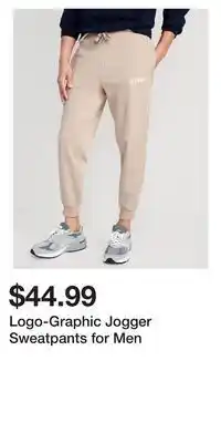 Old Navy Logo-graphic jogger sweatpants for men offer