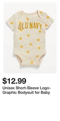 Old Navy Unisex short-sleeve logo-graphic bodysuit for baby offer