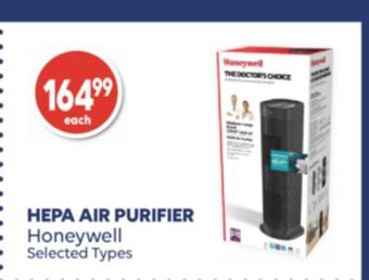 Wellwise by Shoppers Honeywell hepa air purifier offer