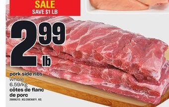 Independent City Market Côtes de flanc de porc offer