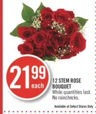 Shoppers Drug Mart 12 stem rose bouquet offer