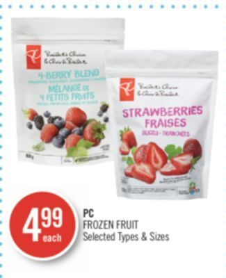 Shoppers Drug Mart Pc frozen fruit offer