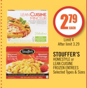 Shoppers Drug Mart Stouffer's homestyle or lean cuisine frozen entrees offer
