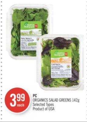 Shoppers Drug Mart Pc organics salad greens offer