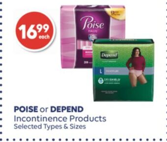 Shoppers Drug Mart Poise or depend incontinence products offer