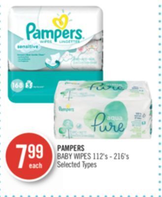 Shoppers Drug Mart Pampers baby wipes offer