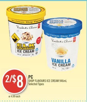 Shoppers Drug Mart Pc shop flavours ice cream offer