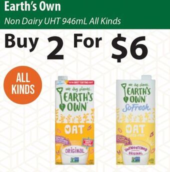 Healthy Planet Earth's own non dairy uht offer