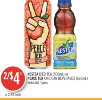 Shoppers Drug Mart Nestea iced tea (500ml) or peace tea king can beverages (695ml) offer