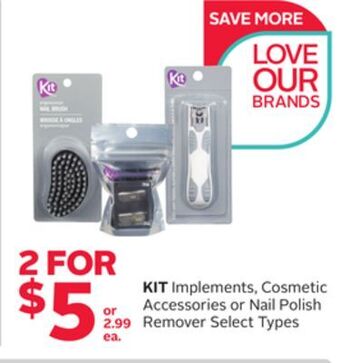 Rexall Kit implements, cosmetic accessories or nail polish remover offer