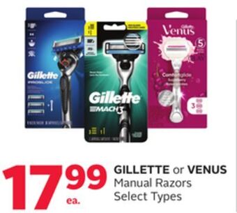 Rexall Gillette or venus manual razors offer