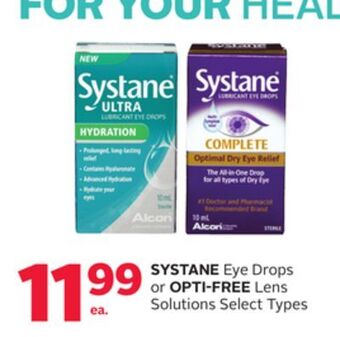 Rexall Systane eye drops or opti-free lens solutions offer
