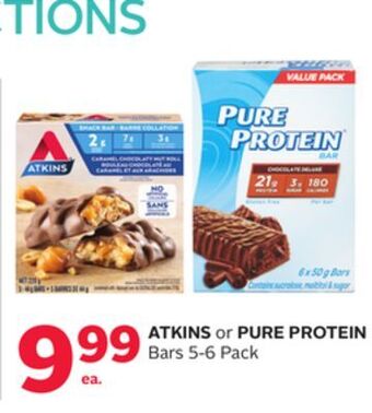Rexall Atkins or pure protein bars 5-6 pack offer