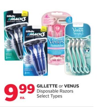 Rexall Gillette or venus disposable razors offer