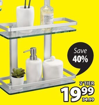 JYSK Esrum aluminum and glass wall shelves offer