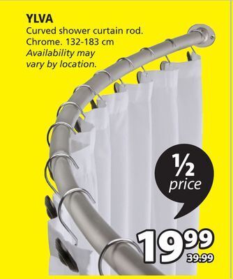 JYSK Ylva curved shower curtain rod offer