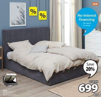 JYSK Haslev bed frame with storage offer