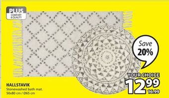 JYSK Hallstavik stonewashed bath mat offer