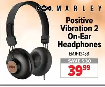 2001 Audio Video Marley positive vibration 2 on-ear headphones offer