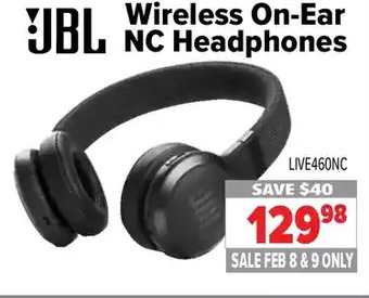 2001 Audio Video Jbl wireless on-ear nc headphones offer