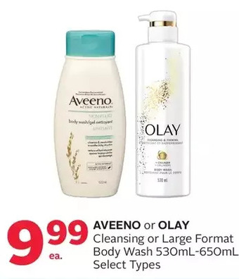Rexall Aveeno or olay cleansing or large format body wash offer