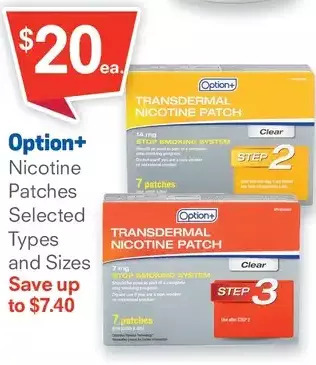 Guardian Pharmacy Option+ nicotine patches offer
