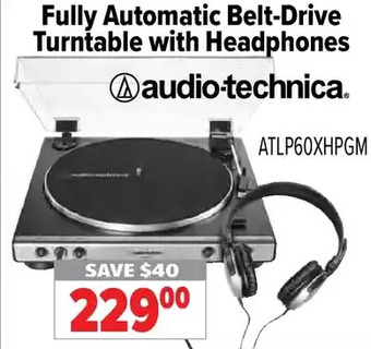 2001 Audio Video Fully automatic belt-drive turntable with headphones offer