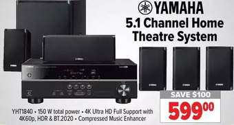 2001 Audio Video Yamaha 5.1 channel home theatre system offer