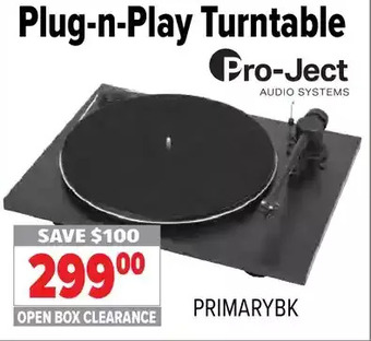 2001 Audio Video Pro-ject plug-n-play turntable offer