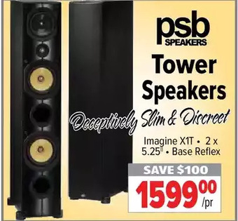 2001 Audio Video Psb tower speakers offer