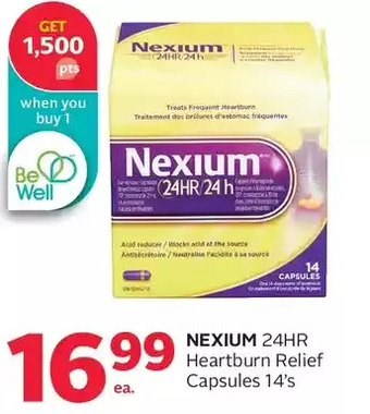 Rexall Nexium 24hr heartburn relief capsules offer