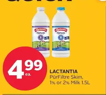 Rexall Lactantia pürfiltre skim, 1% or 2% milk offer