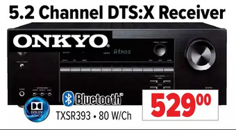 2001 Audio Video Onkyo 5.2 channel dts:x receiver offer