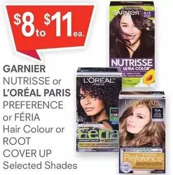 Guardian Pharmacy Garnier nutrisse or l'oréal paris preference or féria hair colour or root cover up offer