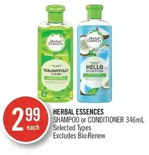 Shoppers Drug Mart Herbal essences shampoo or conditioner offer