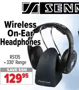 2001 Audio Video Sennheiser wireless on-ear headphones offer