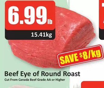 Starsky Beef eye of round roast offer